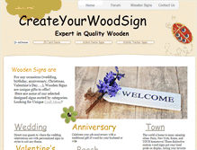 Tablet Screenshot of createyourwoodsign.com